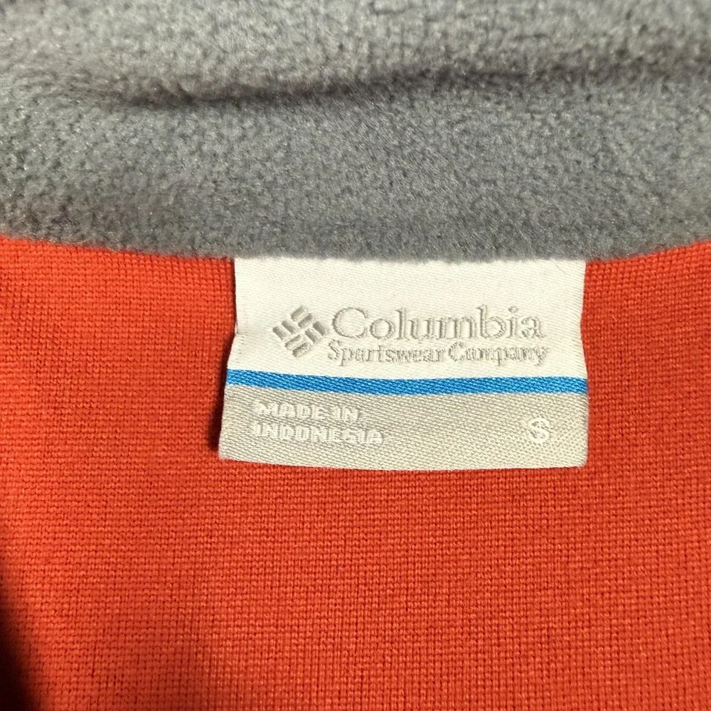 Columbia Klamath Range II Pullover Mens Small Red Gray Half Zip Fleece UPF 50‎